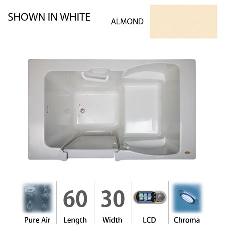 A large image of the Jacuzzi F7N6030 ARL 5CX Almond