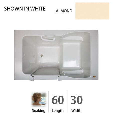 A large image of the Jacuzzi F7N6030 BLX XXX Almond