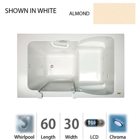 A large image of the Jacuzzi F7N6030 WRL 5CH Almond