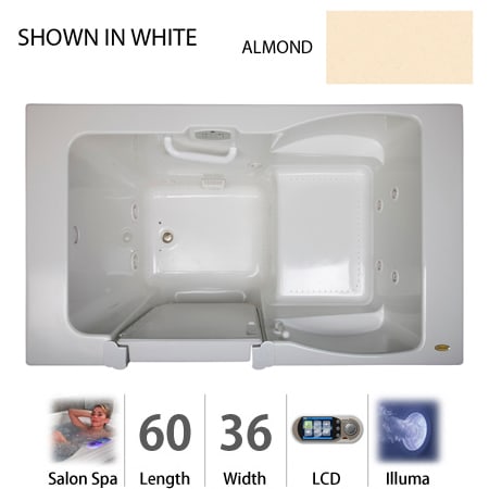 A large image of the Jacuzzi F7N6036 CRL 5IH Almond