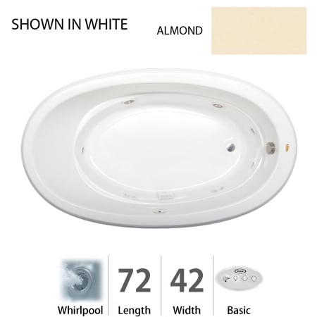 A large image of the Jacuzzi GAL7242 WLR 2XX Almond