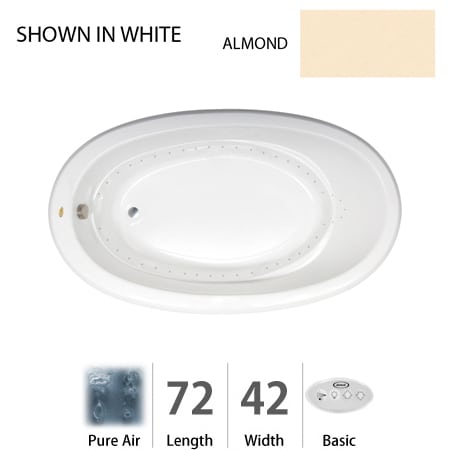 A large image of the Jacuzzi GLF7242 ALR 2XX Almond
