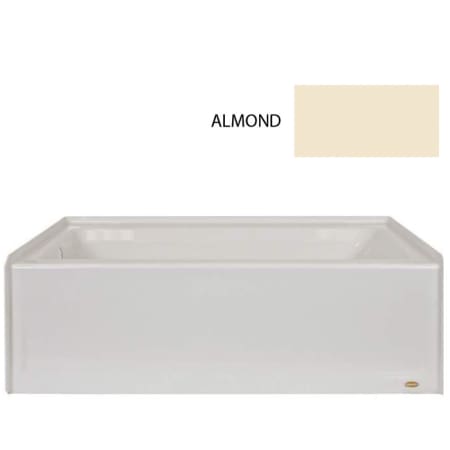 A large image of the Jacuzzi J1S6030 BRX XXX Almond