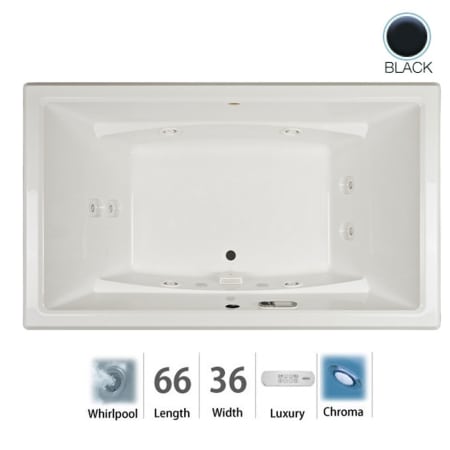A large image of the Jacuzzi ACE6636WCR4CH Black