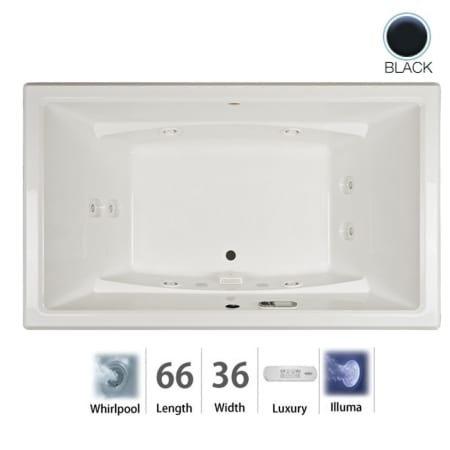 A large image of the Jacuzzi ACE6636WCR4IH Black