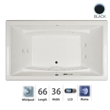 A large image of the Jacuzzi ACE6636WCR5IH Black