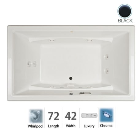 A large image of the Jacuzzi ACE7242WCR4CH Black