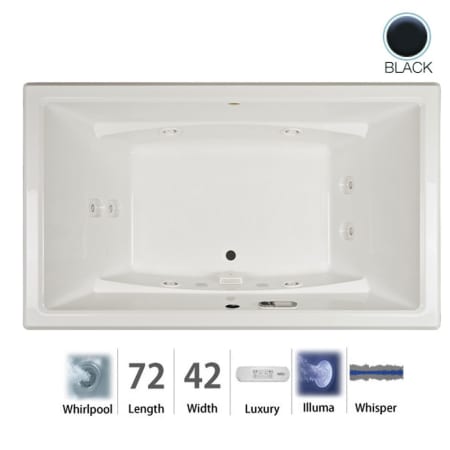 A large image of the Jacuzzi ACE7242WCR4IW Black