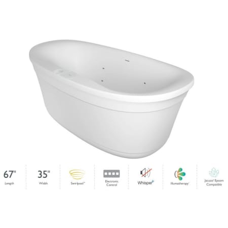 A large image of the Jacuzzi AGF6735PCL6IP Matte White