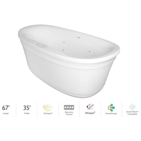 A large image of the Jacuzzi AGF6735PCL6IP Gloss White
