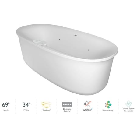 A large image of the Jacuzzi AGF6934PCL6IP Matte White