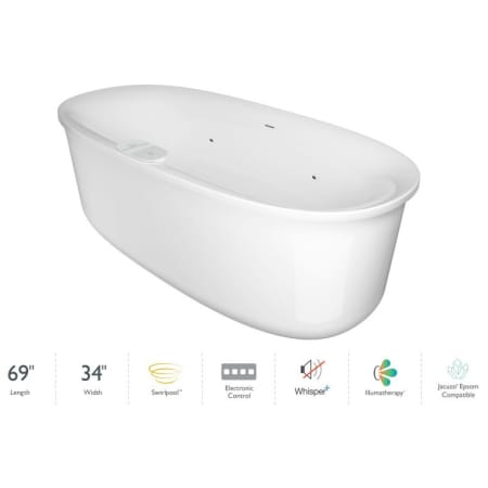 A large image of the Jacuzzi AGF6934PCL6IP Gloss White