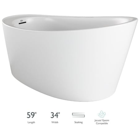 A large image of the Jacuzzi BAF5934BUXXXX White / White Drain