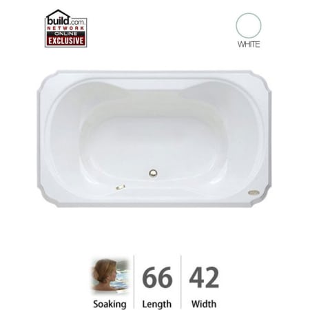 Jacuzzi BEL6642BCXXXXW White 66" x 42" Bellavista Drop In ...
