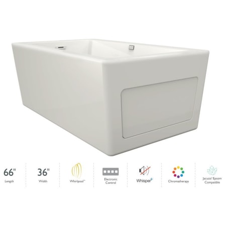 A large image of the Jacuzzi BIF6636WUR2CP White / White Trim