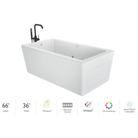A large image of the Jacuzzi BIM6636WUR2CP White / White Trim