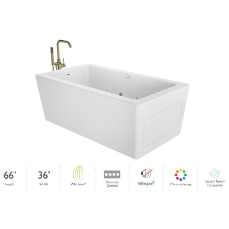 A large image of the Jacuzzi BIZ6636WUR2CP White / White Trim