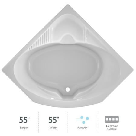 A large image of the Jacuzzi CAP5555ACL2XX White