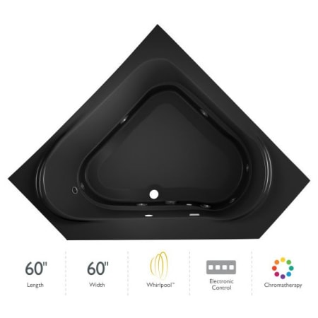 A large image of the Jacuzzi CAP6060 WCL 2CH Black