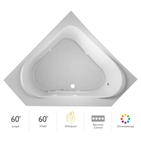 A large image of the Jacuzzi CAP6060 WCR 2CH White