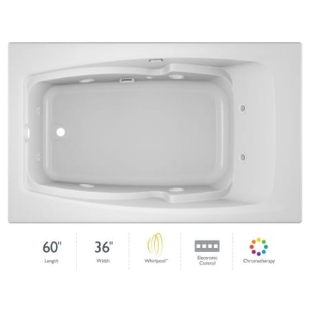 A large image of the Jacuzzi CET6036 WLR 2CH White
