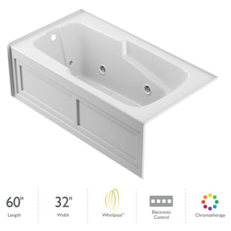 A large image of the Jacuzzi CTS6032 WLR 2CH White