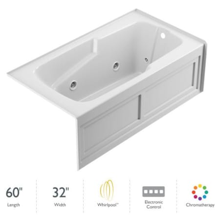 A large image of the Jacuzzi CTS6032 WRL 2CH White
