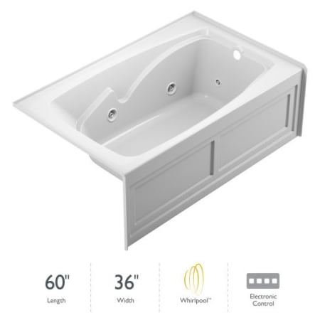 A large image of the Jacuzzi CTS6036 WRL 2HX White