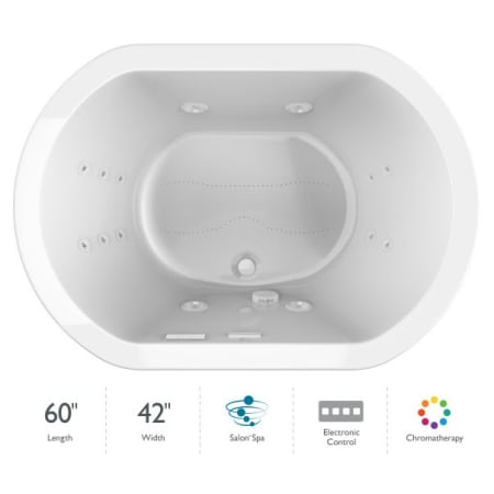 A large image of the Jacuzzi DUE6042CCR4CH White / White Trim