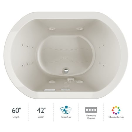 A large image of the Jacuzzi DUE6042CCR4CH Oyster / Chrome Trim