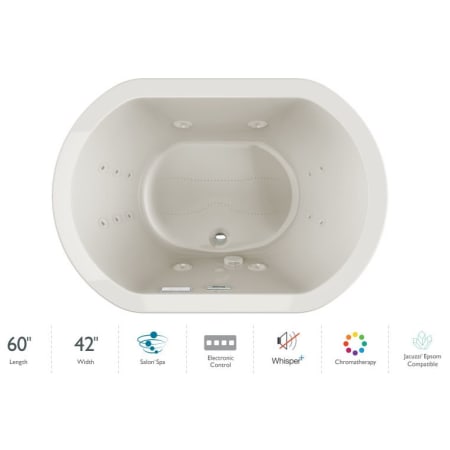 A large image of the Jacuzzi DUE6042CCR4CP Oyster / Chrome Trim