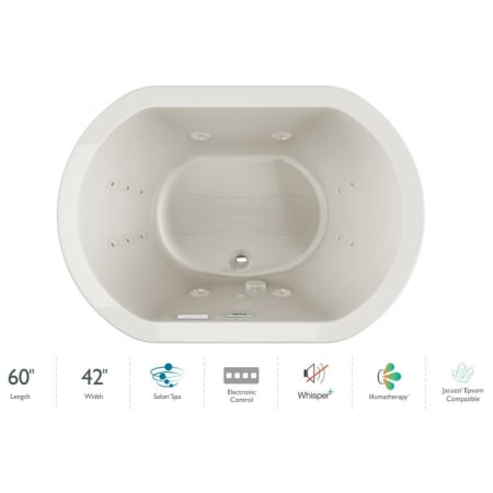 A large image of the Jacuzzi DUE6042CCR4IP Oyster / Chrome Trim