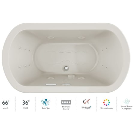 A large image of the Jacuzzi DUE6636CCR4CP Oyster / Chrome Trim