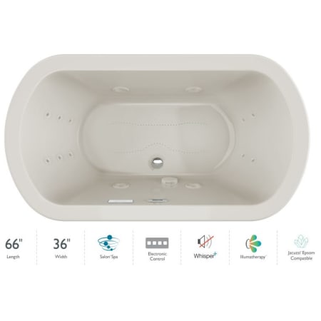 A large image of the Jacuzzi DUE6636CCR4IP Oyster / Chrome Trim