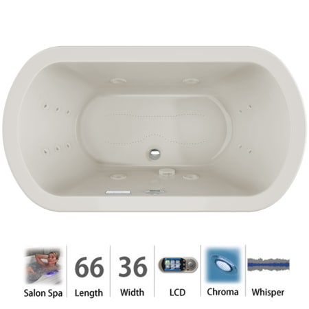 A large image of the Jacuzzi DUE6636CCR5CW Oyster / Chrome Trim