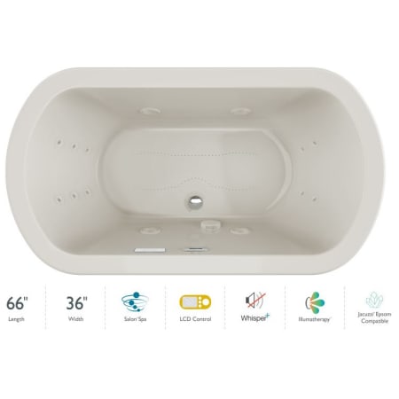 A large image of the Jacuzzi DUE6636CCR5IP Oyster / Chrome Trim