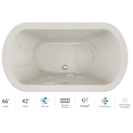 A large image of the Jacuzzi DUE6642CCR4IP Oyster / Chrome Trim