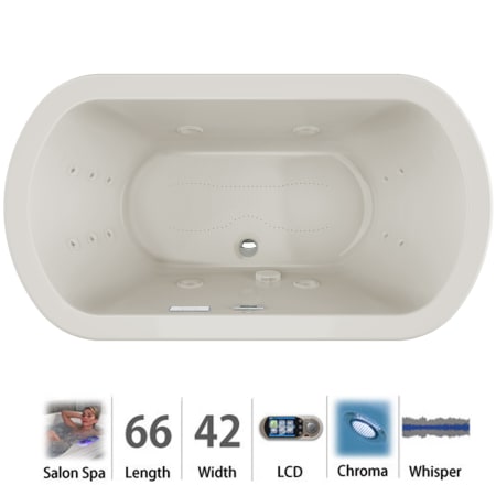 A large image of the Jacuzzi DUE6642CCR5CW Oyster / Chrome Trim