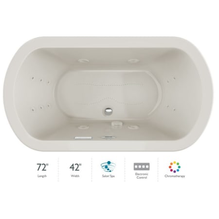 A large image of the Jacuzzi DUE7242CCR4CH Oyster / Chrome Trim