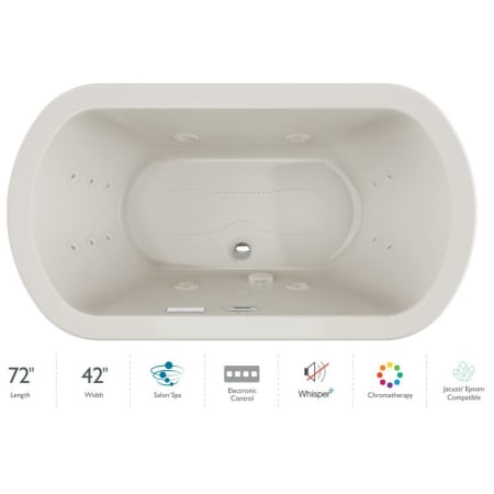 A large image of the Jacuzzi DUE7242CCR4CP Oyster / Chrome Trim