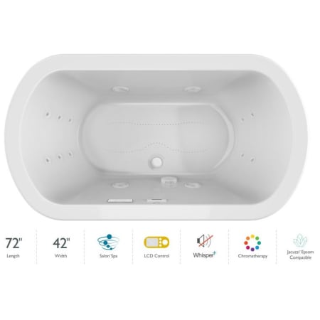 A large image of the Jacuzzi DUE7242CCR5CP White / Chrome Trim