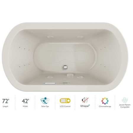 A large image of the Jacuzzi DUE7242CCR5CP Oyster / Chrome Trim