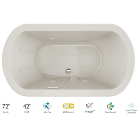 A large image of the Jacuzzi DUE7242CCR5IP Oyster / Chrome Trim
