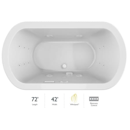 A large image of the Jacuzzi DUE7242WCR2XX White / Chrome Trim