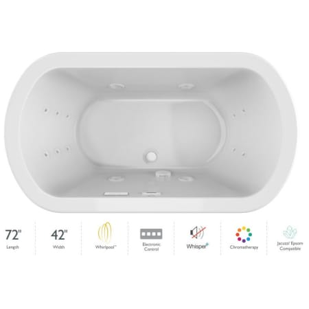 A large image of the Jacuzzi DUE7242WCR4CP White / White Trim