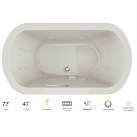A large image of the Jacuzzi DUE7242WCR4CP Oyster / Chrome Trim