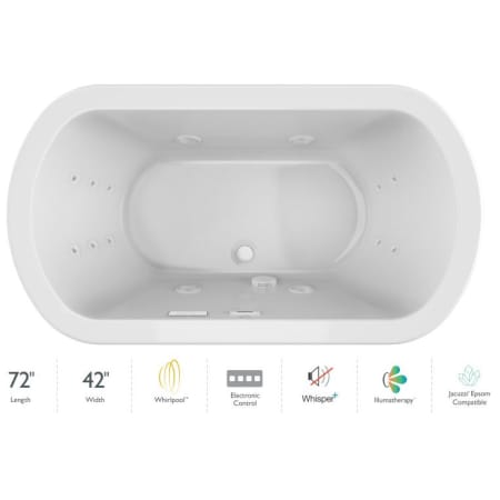 A large image of the Jacuzzi DUE7242WCR4IP White / White Trim