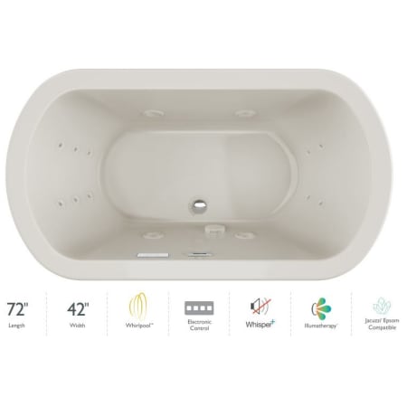 A large image of the Jacuzzi DUE7242WCR4IP Oyster / Chrome Trim