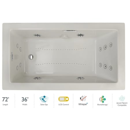 A large image of the Jacuzzi ELA7236CRL5IP Oyster / Chrome Trim