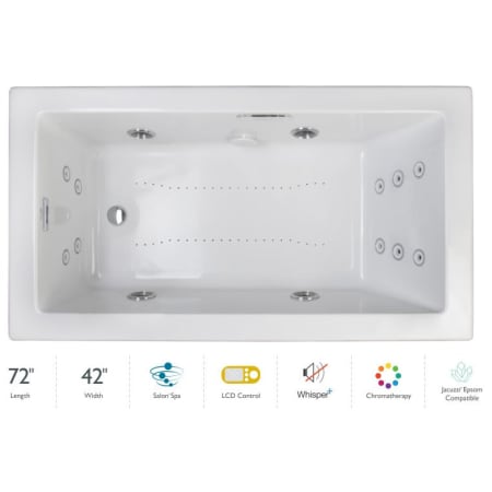 A large image of the Jacuzzi ELA7242CLR5CP White / White Trim